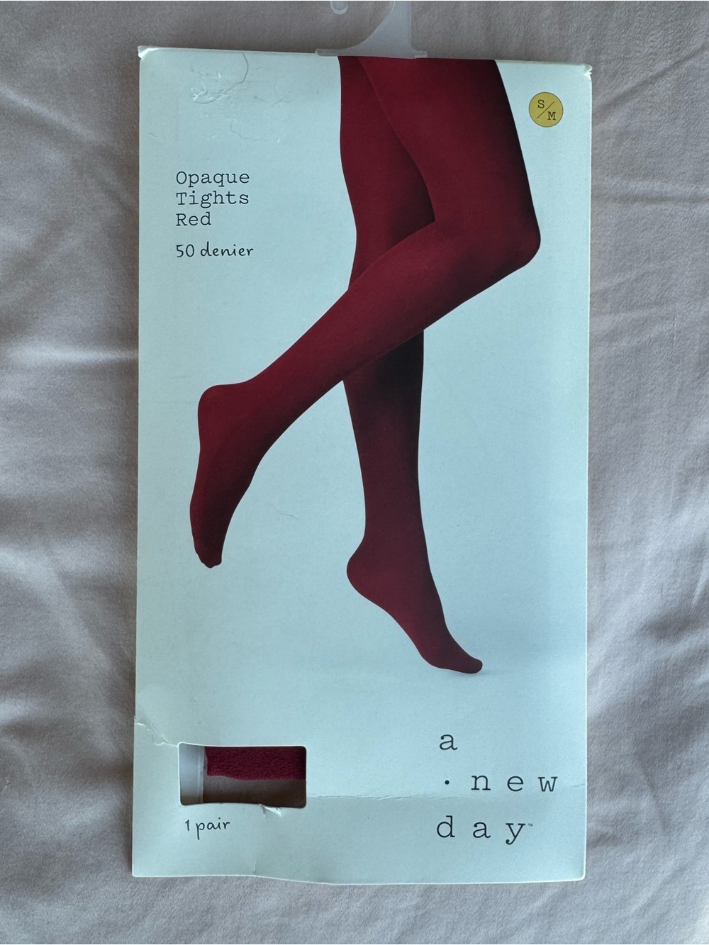 a new day Burgundy Opaque Tights - 50 Denier